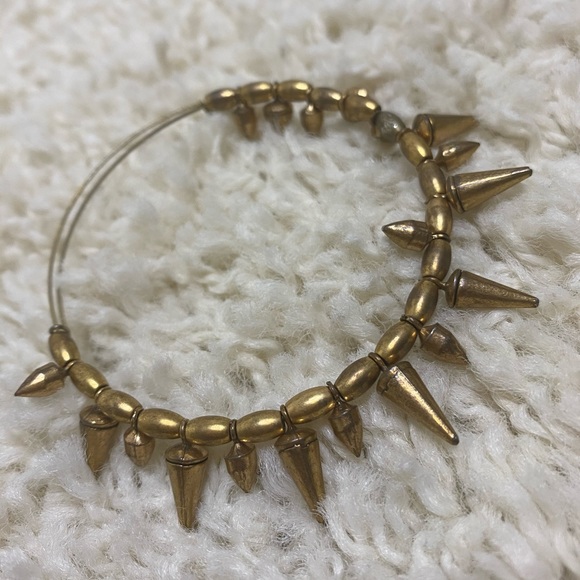 Alex and Ani Gold Spiked Beaded Bangle - Picture 1 of 1